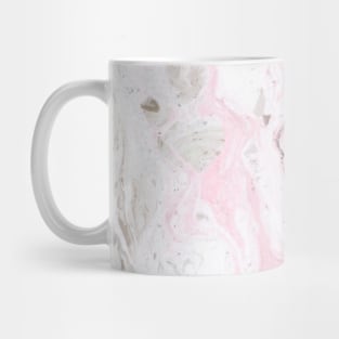 Marble texture in light pink, grey and white Mug